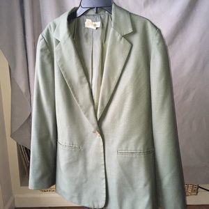 Dressbarn pale green blazer, size 12